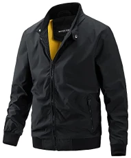 Mens Bomber Jacket Lightweight Windbreaker Transition Jacket Spring Autumn Stand-up Collar Coat Sports Jacket Cargo Outwear Black 3XL Mens Bomber Jacket Lightweight Windbreaker Transition Jacket Spring Autumn Stand-up Collar Coat Sports Jacket Cargo Outwear Black 3XL