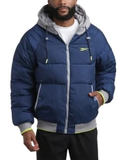 Men's Bomber Jacket - Quilted Rib Bottom Full Zip Up Hooded Puffer Jacket - Warm Outdoor Jackets for Men (M-XXL), Batik Blue, X-Large Men's Bomber Jacket - Quilted Rib Bottom Full Zip Up Hooded Puffer Jacket - Warm Outdoor Jackets for Men (M-XXL), Batik Blue, X-Large