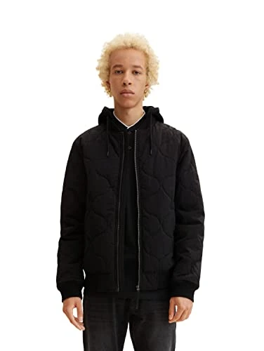 Men's Bomber Jacket with Removable Hood 1033644, 29999 - Black, XL