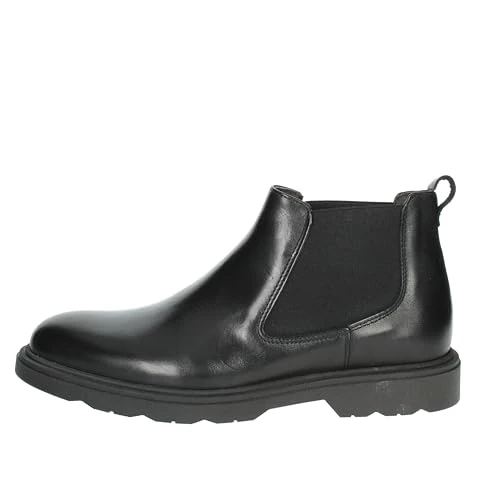 Men's Boots 28830 Leather Black or Brown Casual Footwear Comfortable Suitable for All Occasions. Fall-Winter 2021-2022., Black, 9 UK