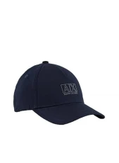 Men's Box Logo Hat Baseball Cap, Navy, One Size Men's Box Logo Hat Baseball Cap, Navy, One Size