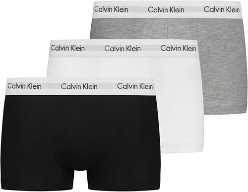 Men's Boxers, Low Rise Waist, Multi-coloured, M - Multicolour (Black/White/Grey Heather)