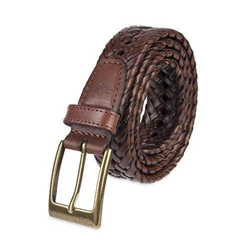 Men's Braided Belt, Tan, 52