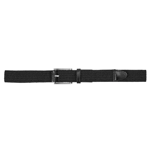 Men's Braided Weave Belt, Puma Black, X-Large