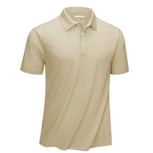 Men's Breathable Polo Shirts Short Sleeves Quick Dry Polyester Lightweight for Men Casual Work Golf 