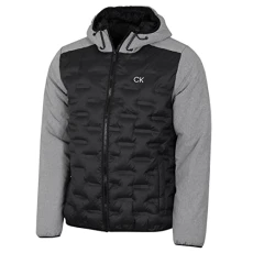 Mens Bridgeport Padded Golf Jacket - Grey Marl/Black - M