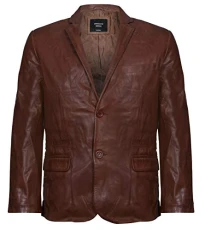 Men's Brown Genuine Leather Blazer Soft Real Italian Fitted Vintage Jacket Coat M Men's Brown Genuine Leather Blazer Soft Real Italian Fitted Vintage Jacket Coat M