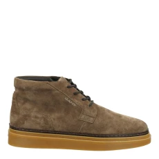 Mens Brown Kinzoon Suede Mid Boot