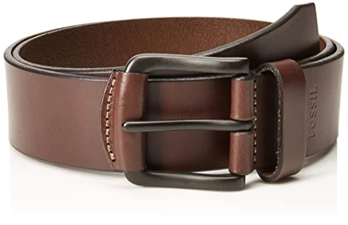 Men's Brown Leather Belt, Carson Dark Brown, 40