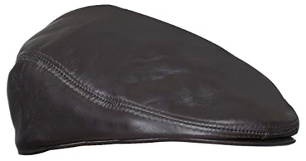 Men's Brown Real Soft Leather Ivy Beret Newsboy Gatsby Golf Cabbie Flat Cap Hats L
