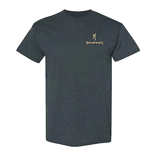 Men's Buckmark Graphic T-Shirt, Hunting & Outdoors Short Sleeve, Jm  Hunt (Dark Heather), S