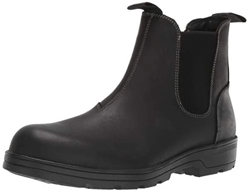 Men's Builder Waterproof Chelsea Boot, Black Leather, 11 UK