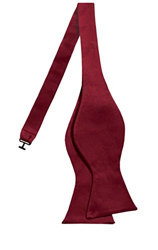 Mens Burgundy Bow Tie Self-Tie