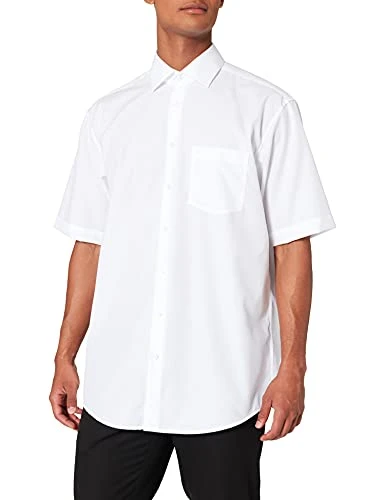 men's business shirt - comfort fit - non-iron - Kent collar - short sleeves - 100% cotton