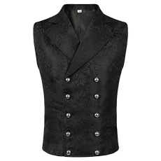 Men's Business Suit Vest,Slim Fit Skinny Waistcoat Formal print Mens Waistcoat Vest Double Breasted lapel button down Easy Care holiday UPF 50+ Mens Blazer Jacket shirts tank top Men's Waistcoat