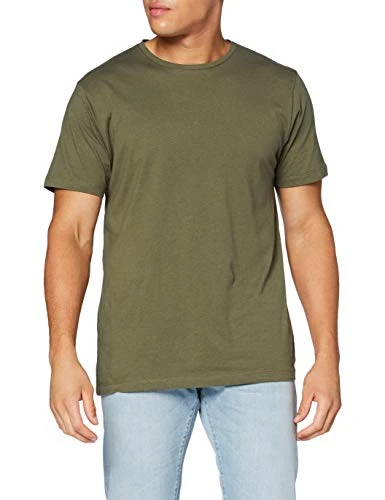 Men's By005-light T-Shirt Round Neck, Olive, S