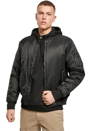 Men's By030-Bomber Bomber Jacket, black, XS