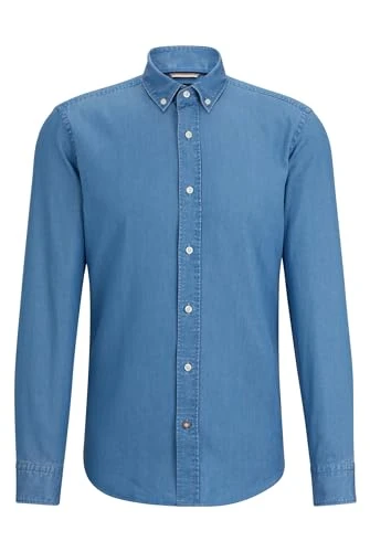 Mens C-HAL-BD-C1-223 Casual-fit Shirt with Button-Down Collar