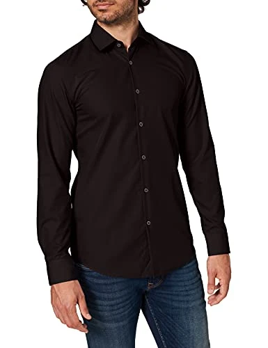 Mens C-Jenno Slim-fit Shirt in Cotton poplin Black