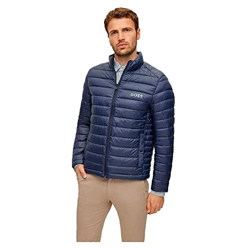 Mens Calanos Tonal-Logo Padded Jacket with Water-Repellent Finish