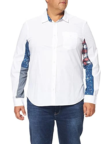 Men's CAM_DANI Button Down Shirt, White, S