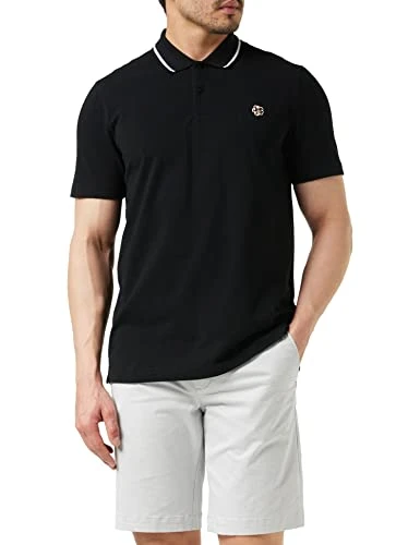 Men's  Camdn Polo Button Down Shirt, Black, L UK