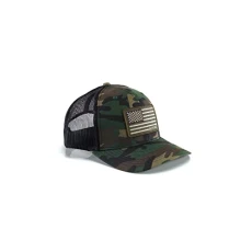 Men's Camo Snap Back Embroidered USA Flag Cap Men's Camo Snap Back Embroidered USA Flag Cap