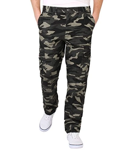 Mens Camouflage Cargo Trousers (Khaki, XXXL), 7919-KHA-XXXL