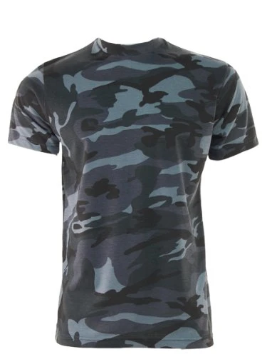 Mens Camouflage Short Sleeve Crew Neck T Shirt (M, Midnight)