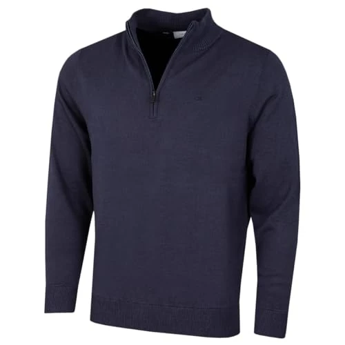 Mens Campus 1/2 Zip Sweater - Denim/Navy - L