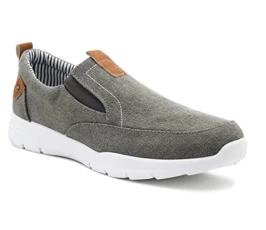 Mens Canvas Denim Slip On Trainers Elastic Twin Gusset Casual Flat Low Top Sneaker Pumps (Grey, UK_Footwear_Size_System, Adult, Men, Numeric, Medium, Numeric_10) Mens Canvas Denim Slip On Trainers Elastic Twin Gusset Casual Flat Low Top Sneaker Pumps (Grey, UK_Footwear_Size_System, Adult, Men, Numeric, Medium, Numeric_10)