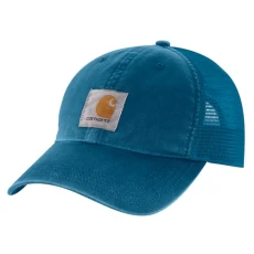 Men's Canvas Mesh-Back Cap, Deep Lagoon, One size