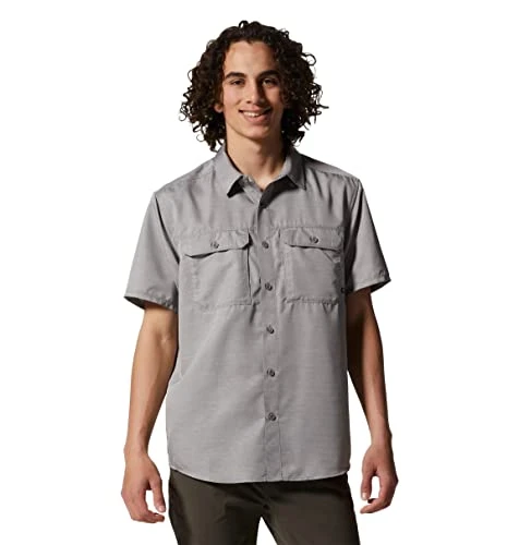 Men's Canyon Short Sleeve Shirt, Manta Grey, Large