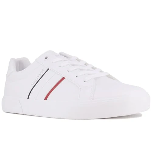 Men's Capto Casual Lace-Up Shoe,Classic Low Top Loafer, Fashion Sneaker-White Size-12