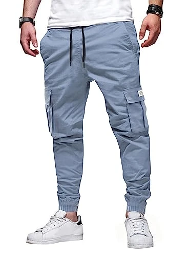 Mens Cargo Combat Trousers Work Pants