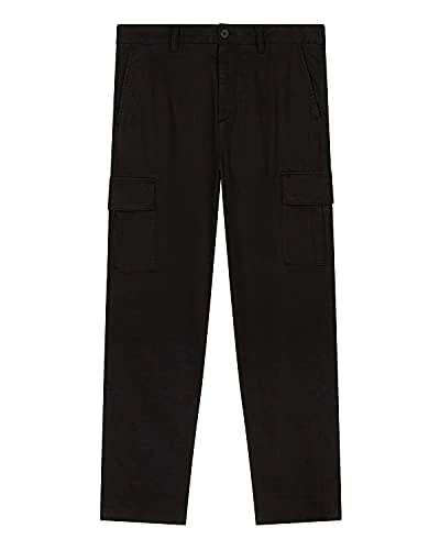 Mens Cargo Pant Trousers Jet Black W30L32