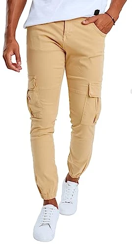 Men's Cargo Pants Chino Chino LN-9285 Camel W31/L30