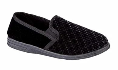 Mens Carpet Slippers Mens Extra Large Slippers Twin Gusset Slip On Slippers Black Sizes 12/13/14/15/16 14 UK Mens Carpet Slippers Mens Extra Large Slippers Twin Gusset Slip On Slippers Black Sizes 12/13/14/15/16 14 UK