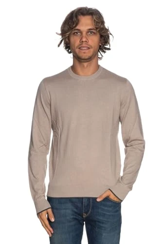 Men's Cashmere and Cotton Sweater, Cord, X-Small