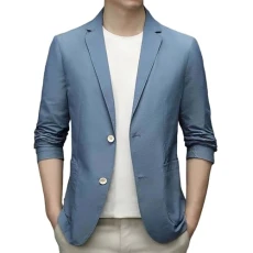 Mens Casual Blazer Slim Fit, Smart Casual Blazer Men Suit Jacket Lightweight Blazer Jacket For Wedding Casual Two Button Suits Jacket Sports Jackets Men'S Long Sleeve Tops Business Jacket