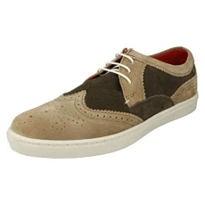 Mens Casual Brogues Anglo - Taupe/Brown Suede - UK Size 6 - EU Size 40 - US Size 7