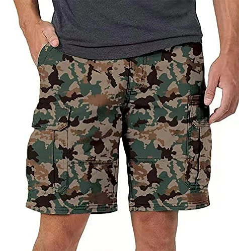 Men's Casual Cotton Slim Fit Cargo Shorts with Pockets