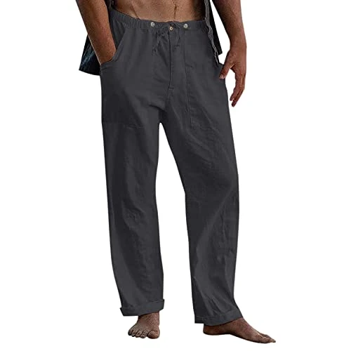 Mens Casual Joggers Pants Comfort Breathable Beach Pants Cover Up Graphic Cooling Male Workout Clothes Training Thanksgiving Elastic Waistband Quick Dry Activewear Dark Gray