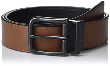 Men's Casual Leather Belt, Brown Reversible, 40 Men's Casual Leather Belt, Brown Reversible, 40