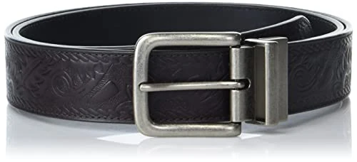 Men's Casual Leather Belt, Western Reversible-Brown/Black, 34