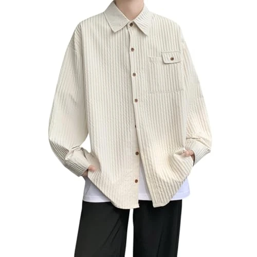 Men's Casual Long Sleeve Shirts Regular Fit Shirts Button Down Classic Dress Shirts Wedding Party Be