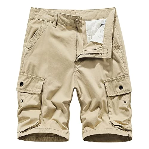 Men's Casual Multi Straight Outdoor Overalls Trousers Shorts Button Pocket Cargo Trousers Men's Cargo Trousers Men's Short Trousers Men's Summer Sports Trousers Men's Short Cycling Shorts Men's Short