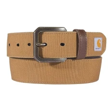 Men's Casual Rugged Canvas Belts, Brown, 40 Men's Casual Rugged Canvas Belts, Brown, 40