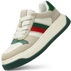 Men's Casual Shoes, Cowhide Leather Low Top Men's Fashion Sneakers, Luxury Designer Shoes, Breathable and Comfort Tennis Walking Shoes for Casual Dress, Green, 9.5 Men's Casual Shoes, Cowhide Leather Low Top Men's Fashion Sneakers, Luxury Designer Shoes, Breathable and Comfort Tennis Walking Shoes for Casual Dress, Green, 9.5
