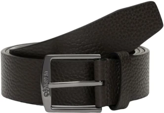 Men's Casual Square Buckle Belt, Brown (Dark Brown Pebble), 45,3 inches Men's Casual Square Buckle Belt, Brown (Dark Brown Pebble), 45,3 inches